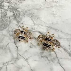 Gold Bumblebee Earrings